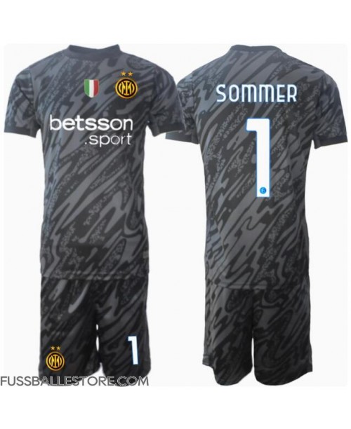 Günstige Inter Milan Yann Sommer #1 Torwart 3rd trikot Kinder 2024-25 Kurzarm (+ Kurze Hosen)